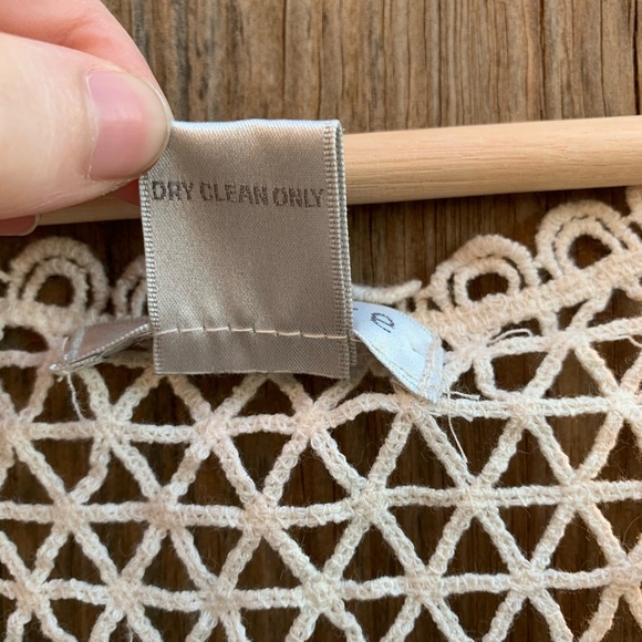 Anthro Solitaire Cream Lace Overlay Top - Picture 8 of 8